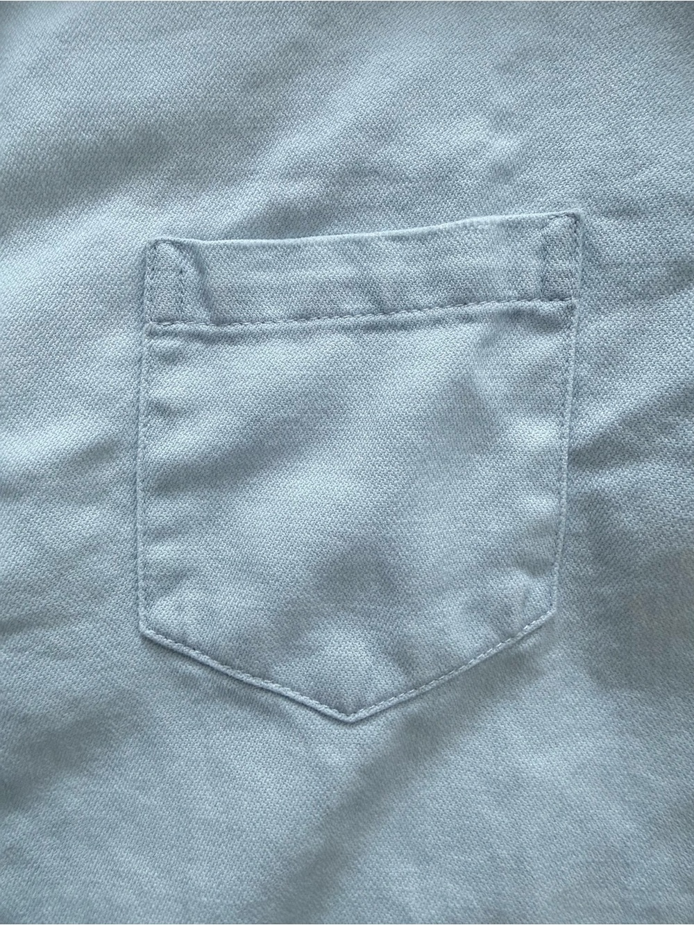 FRANK & EILEEN Pale Blue Distressed Denim Eileen Button-Up Shirt Relaxed Casual - Picture 3 of 5